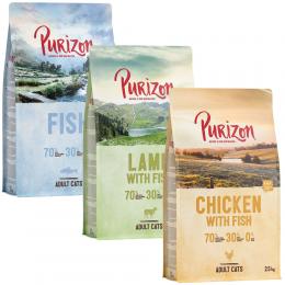 Gemischtes Sparpaket Purizon 3 x 2,5 kg - Huhn & Fisch / Lamm & Fisch / Fisch