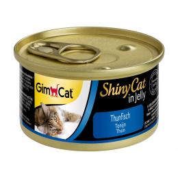 GimCat Katzenfutter ShinyCat Thunfisch in Jelly 24x70g