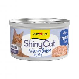 Angebot für GimCat ShinyCat Sterilized Gelee 24 x 70 g - Thunfisch - Kategorie Katzenfutter & Zubehör / Katzenfutter nass / Shiny Cat / -.  Lieferzeit: 1-2 Tage -  jetzt kaufen.
