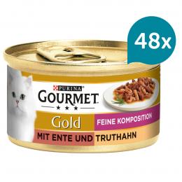 GOURMET Gold Feine Komposition mit Ente und Truthahn 48x85g