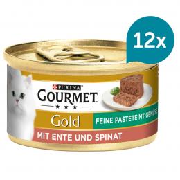 GOURMET Gold Feine Pastete mit Gemüse Ente & Spinat 12x85g