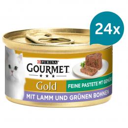 GOURMET Gold Feine Pastete mit Gemüse Lamm & grüne Bohnen 24x85g