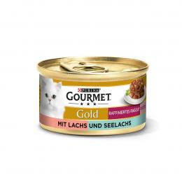 GOURMET Gold Raffiniertes Ragout Duetto mit Lachs und Seelachs 24x85g