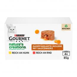 GOURMET Nature's Creations Mousse Saucenherz aus Rind und Huhn 96x85 g