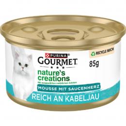 GOURMET Natures Creations Mousse mit Saucenherz Kabeljau 12x85g