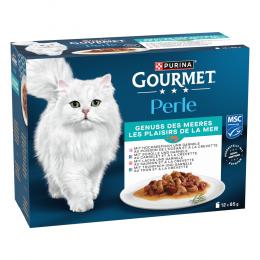 Gourmet Perle Gemischte Auswahl 12 x 85 g - Genuss des Meeres (4 Sorten)