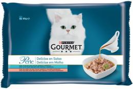 Gourmet Wet Food Perle Delights In Lachs-Thunfisch-Sauce 4X85 Gr