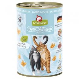 Angebot für GranataPet DeliCatessen 24 x 400 g - Lachs & Pute - Kategorie Katze / Katzenfutter nass / GranataPet / GranataPet DeliCatessen Dosen.  Lieferzeit: 1-2 Tage -  jetzt kaufen.