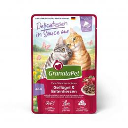 GranataPet Delicatessen in Sauce Geflügel und Entenherzen 12x100 g