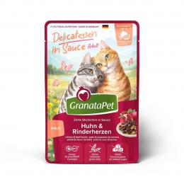 GranataPet Delicatessen in Sauce Huhn und Rinderherzen 12x100 g