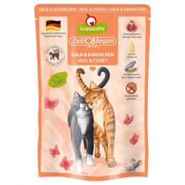 Angebot für GranataPet DeliCatessen Pouch 6  x 85 g - Kalb & Kaninchen - Kategorie Katze / Katzenfutter nass / GranataPet / GranataPet DeliCatessen Pouches.  Lieferzeit: 1-2 Tage -  jetzt kaufen.