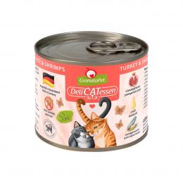 GranataPet Katze - Delicatessen Dose Pute und Shrimps 6x200g