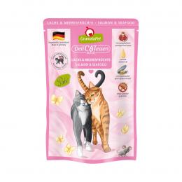 GranataPet Katze - Delicatessen Pouch Lachs und Meeresfrüchte 6x85g
