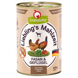 Angebot für GranataPet Liebling's Mahlzeit 6 x 400 g - Fasan & Geflügel - Kategorie Hund / Hundefutter nass / GranataPet / Liebling's Mahlzeit.  Lieferzeit: 1-2 Tage -  jetzt kaufen.