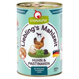 Angebot für GranataPet Liebling's Mahlzeit 6 x 400 g - Huhn & Pastinaken - Kategorie Hund / Hundefutter nass / GranataPet / Liebling's Mahlzeit.  Lieferzeit: 1-2 Tage -  jetzt kaufen.