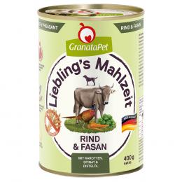 GranataPet Liebling's Mahlzeit 6 x 400 g - Rind & Fasan