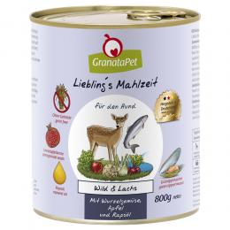 GranataPet Liebling's Mahlzeit 6 x 800 g - Wild & Lachs mit Wurzelgemüse