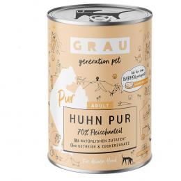 GRAU 6 x 400 g - Huhn Pur mit Leinöl