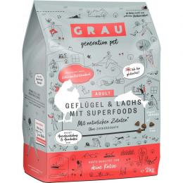 Grau Katzenfutter Gefl�gel & Lachs mit Superfoods 2 kg (10,97 € pro 1 kg)