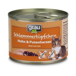 Grau Katzenfutter Huhn & Putenherzen 200 g (9,45 € pro 1 kg)