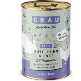 Grau Katzenfutter Pute, Huhn & Ente 400 g (6,72 € pro 1 kg)