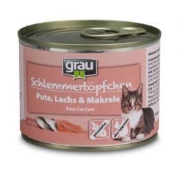 Grau Katzenfutter Pute, Lachs & Makrele 200 g (9,45 € pro 1 kg)
