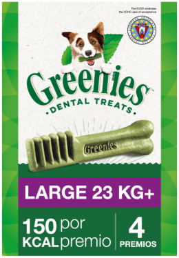 Greenies Natürlicher Zahnärztlicher Snack Für Große Hunde  4 Stöcke