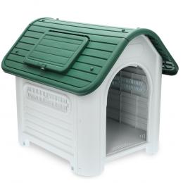 HAFENBANDE Kunststoffhundehütte Cottage - Größe M: B 72 x T 87 x H 75,5 cm