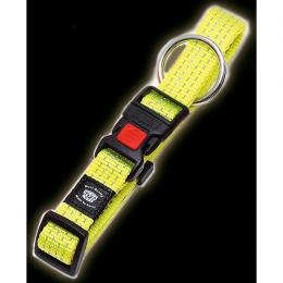 Halsband Len Fluo gelb - S: B15mm x L30-45cm