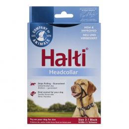 Halti Hunde-Kopfhalfter schwarz - Größe 3: Dobermann, Labrador, Setter