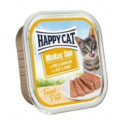 Happy Cat Minkas Duo Rind und Kaninchen Paté 16x100g