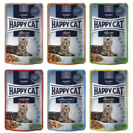 Happy Cat Pouch Meat in Sauce 12 x 85 g  - Mixpaket 1 (6 Sorten)