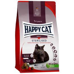 Happy Cat Sterilised Adult Voralpen-Rind - Sparpaket: 2 x 4 kg
