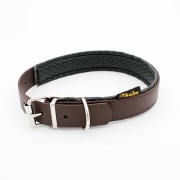 Heim Biothane®-Halsband weich gefüttert, braun - 36 - 44 cm Halsumfang, 25 mm breit