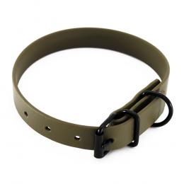 Heim Halsband BioThane, oliv - 28 - 35 cm Halsumfang, 19 mm breit