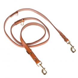 Heim Set: Lederhalsband & Vorführleine Buffalo, cognac - Halsband Größe 55 + Leine 200 cm