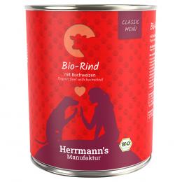 Herrmann's Classic Bio-Menü 6 x 800 g - Bio-Rind mit Bio-Buchweizen