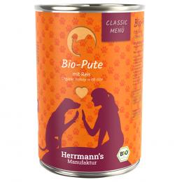 Herrmann's Classic Menü / Bio-Menü 6 x 400 g - Bio-Pute mit Bio-Reis