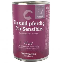 Herrmann´s Selection Sensible 6 x 400 g - Pferd mit Bio-Süßkartoffel & Bio-Zucchini