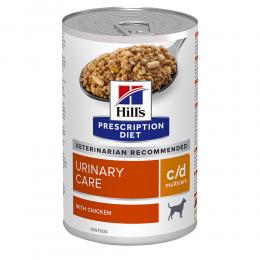 Hill's Prescription Diet c/d Multicare Urinary Care Nassfutter für Hunde mit Huhn - 24 x 370 g