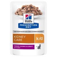 Hill’s Prescription Diet k/d Kidney Care mit Rind - Sparpaket: 48 x 85 g