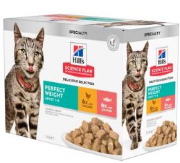 Hill's Science Plan Feline Adult Perfect Weight Huhn Und Lachs  12X85