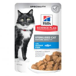 Hill's Science Plan Mature Adult 7+ Seefisch & Huhn - Sparpaket: Sterilised Meeresfisch (48 x 85 g)