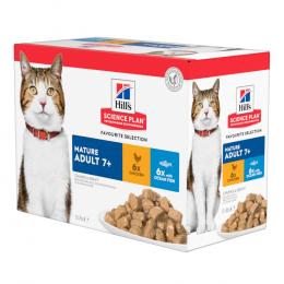 Hill's Science Plan Mature Adult 7+ - Sparpaket: Fischauswahl (48 x 85 g)