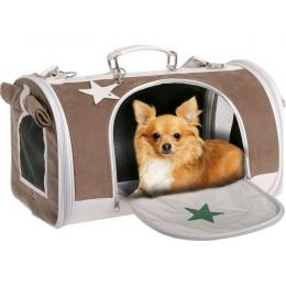 Hunde & Katzentragetasche Star Bag - 45x31x27cm - grau/braun