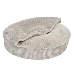 Hundebett Flocke - Ersatzbezug Ø 115 cm, hellgrau (mit Kuscheldecke)