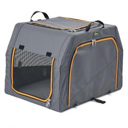 HUNTER Faltbare Hundebox mit Aluminium-Gestell - Größe L: L 91 x B 61 x H 58 cm