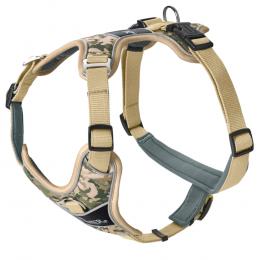 HUNTER Geschirr Divo Camouflage, beige - Größe S-M: 52 - 68 cm Bauchumfang