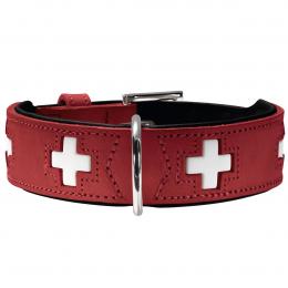 Hunter Swiss Halsband rot/schwarz 32