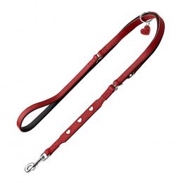 HUNTER Verstellbare Führleine Love, rot - 200 cm lang, 18 mm breit